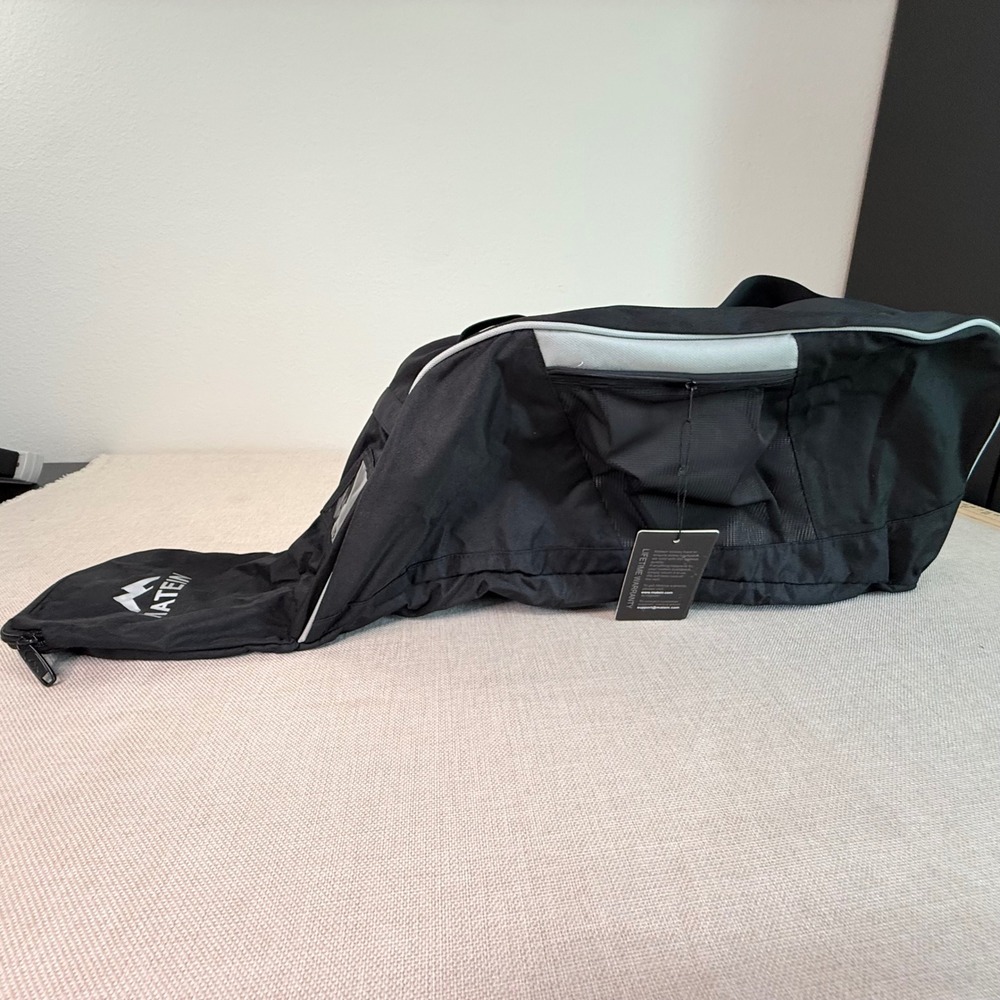 Matein Baseball or Tennis Racket Bag Black Padded Shoulder Strap Fence Hook NWT